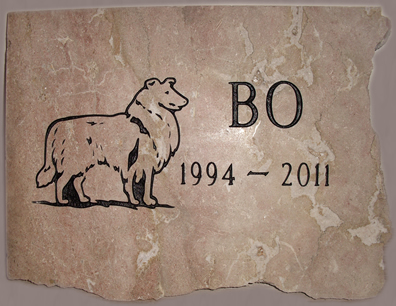 Sandblasted memorial stone — Kempner Monuments
