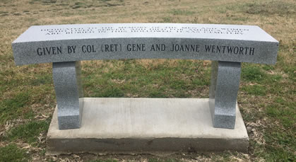 Granite cemetery bench